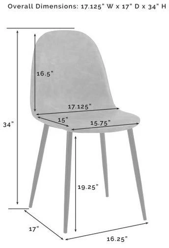 Crosley Furniture® Weston 2-Piece Distressed Black Dining Chair Set - Image 5