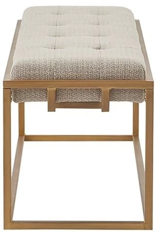 Olliix By Madison Park Greenwich Brown/Antique Bronze Accent Bench - Image 3