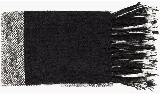 Surya Bufflonne Black 50"x60" Throw Blanket - Image 2