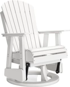 Signature Design By Ashley® Hyland Wave White Outdoor Swivel Glider Chair