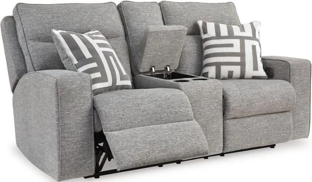 Signature Design By Ashley® Biscoe Pewter Power Reclining Loveseat - Image 3
