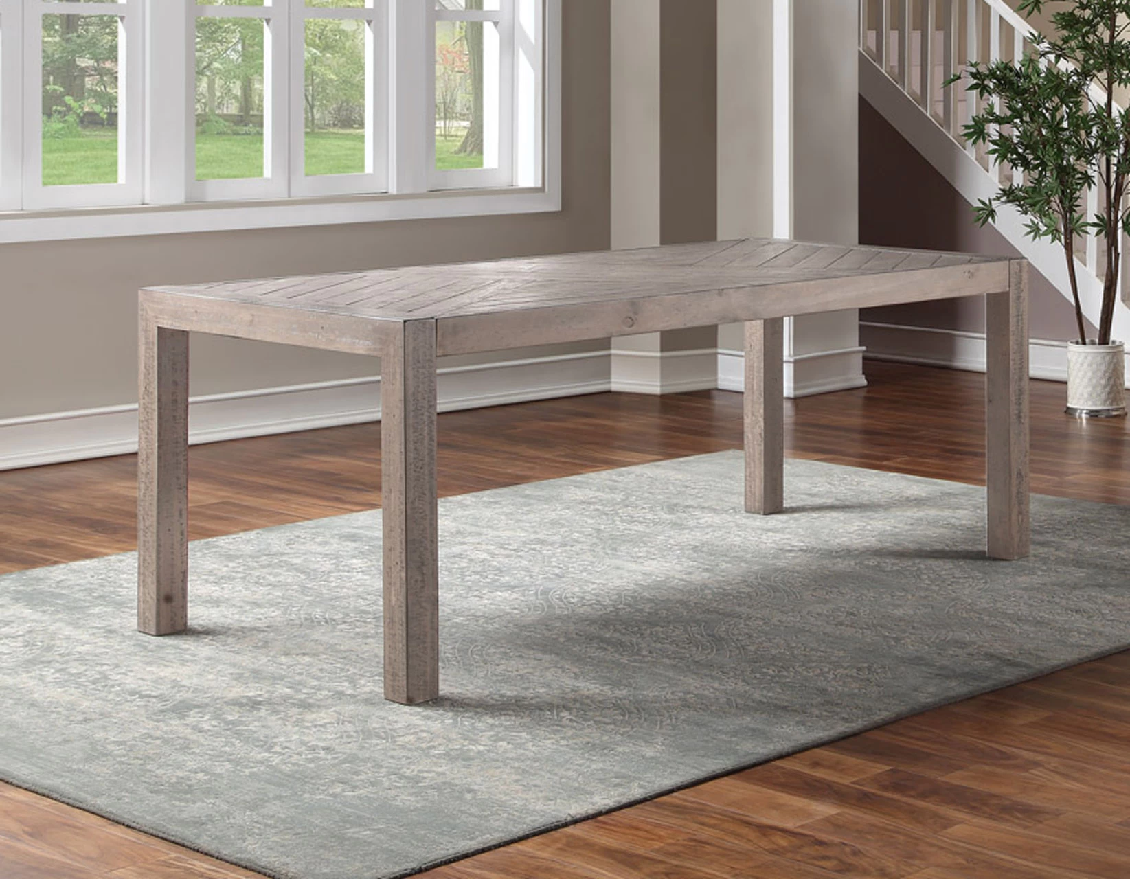 Steve Silver Co. Auckland Weathered Grey 79" Dining Table - Image 5