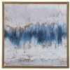 Olliix By Madison Park Blue/Grey Blue Embrace Framed Canvas With Gel Coat And Gold Foil