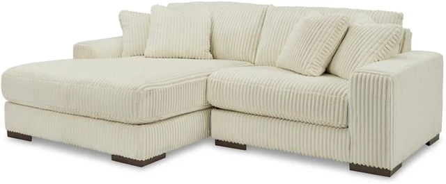 Signature Design By Ashley® Lindyn 2-Piece Ivory Left-Arm Facing Sectional With Corner Chaise