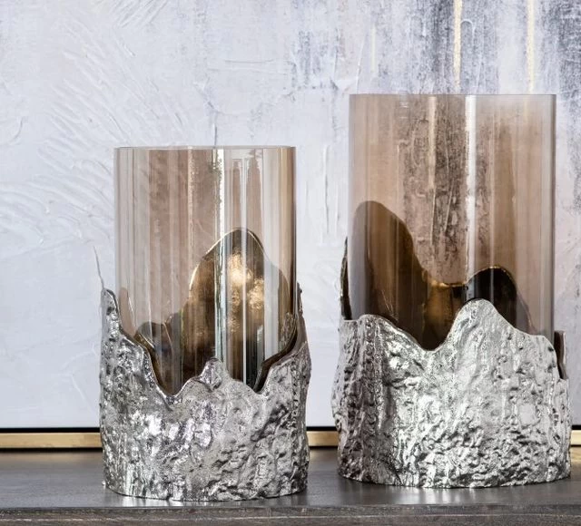 Crestview Collection Kiera Silver Candleholder - Image 2