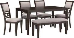 Signature Design By Ashley® Langwest 6-Piece Cherry Brown Dining Room Set