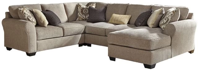 Benchcraft® Pantomine 4-Piece Driftwood Left-Arm Facing Sectional With Chaise And Armless Loveseat