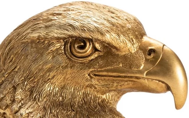 Crestview Collection Eagle Gold Head Statue - Image 2