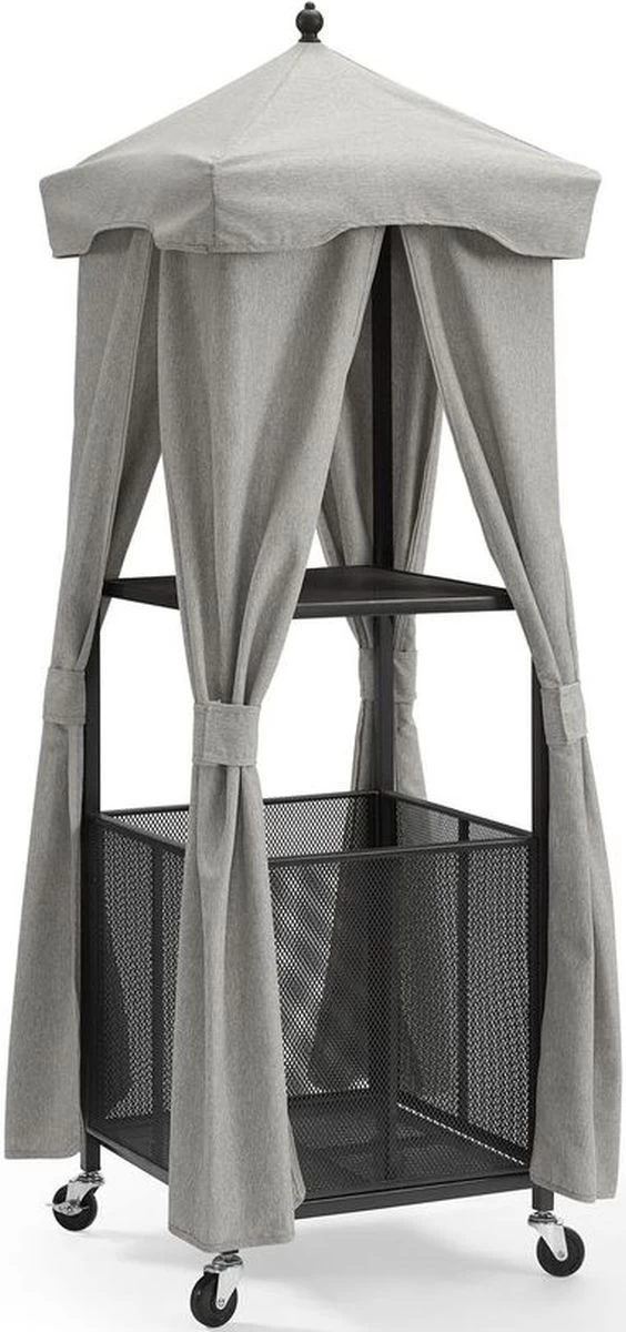 Crosley FurnitureĀ® Grady Matte Black/Gray Outdoor Towel Valet