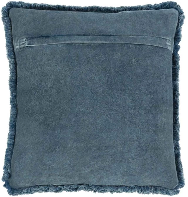 Surya Washed Cotton Velvet Denim 20"x20" Pillow Shell - Image 2