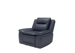Kate Preston Home Blue Leather Zero Gravity Power Recliner