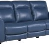 Steve Silver Co. Sansa Ocean Blue Dual-Power Reclining Sofa