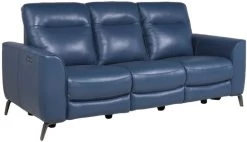 Steve Silver Co. Sansa Ocean Blue Dual-Power Reclining Sofa