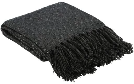 Surya Tilda Charcoal 50"x60" Throw Blanket - Image 2