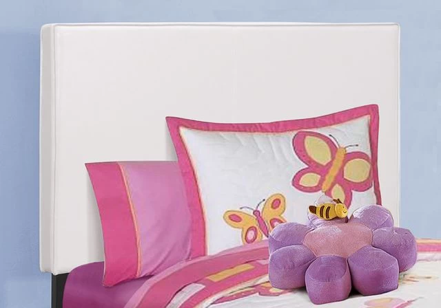 Monarch Specialties Bed, Twin Size, Platform, Bedroom, Frame, Upholstered, Pu Leather Look, Wood Legs, White, Transitional - Image 4