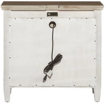 Liberty Heartland Antique White Bedside Chest - Image 4