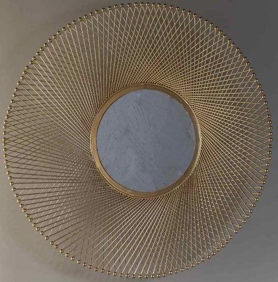 Crestview Collection Campbell Gold Wall Mirror - Image 2