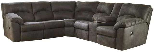 Signature Design By Ashley® Tambo 2-Piece Pewter Reclining Sectional