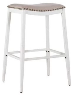 Liberty Furniture Vintage Series White Backless Upholstered Bar Stool - Set Of 2