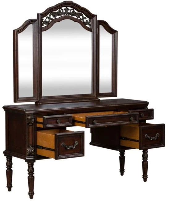 Liberty Messina Estates 3-Piece Dark Brown Vanity Set - Image 3