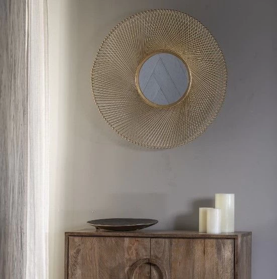 Crestview Collection Campbell Gold Wall Mirror - Image 3