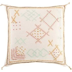 Surya Sambramba White 20"x20" Toss Pillow Shell Only.