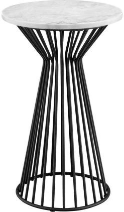 Olliix By Madison Park Black/White Marbury Pedestal