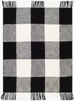 Surya Bufflonne Black 50"x60" Throw Blanket