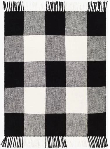 Surya Bufflonne Black 50"x60" Throw Blanket