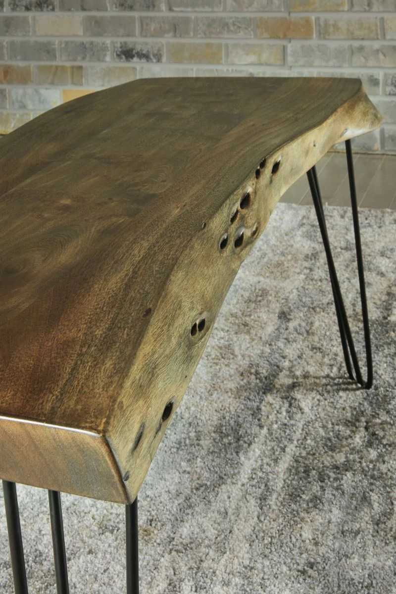 Signature Design By Ashley® Haileeten Brown/Black Accent Bench - Image 5