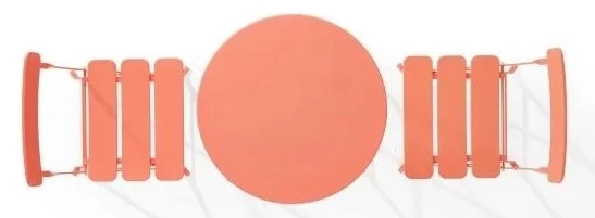 Crosley Furniture® Karlee 3-Piece Coral Indoor/Outdoor Metal Bistro Set - Image 3