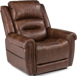 Flexsteel® Oscar Brown Power Lift Recliner With Power Headrest