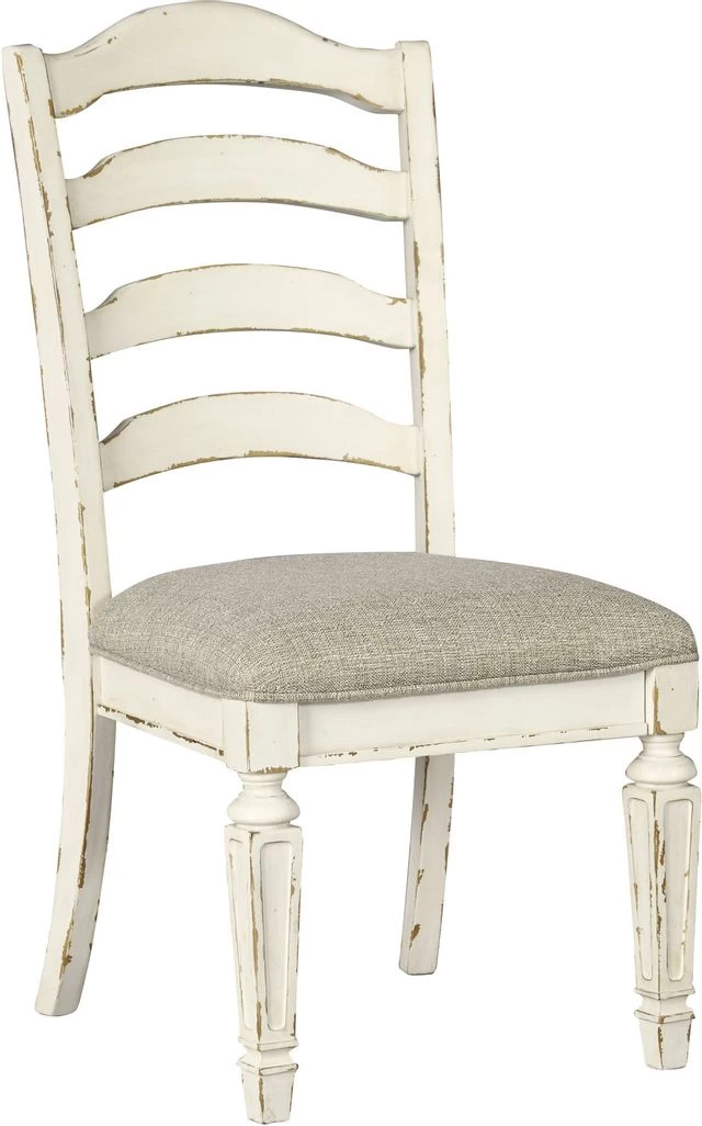 Signature Design By Ashley® Realyn 5-Piece Chipped White Oval Dining Room Table Set P54806466 - Image 3