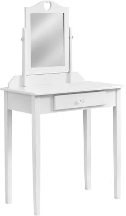 Monarch Specialties Vanity, Desk, Makeup Table, Organizer, Dressing Table, Bedroom, Wood, Laminate, White, Contemporary, Modern