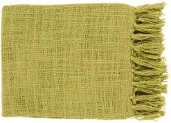 Surya Tilda Lime 59"x51" Throw Blanket