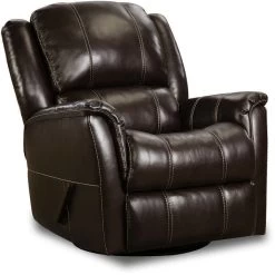 HomeStretch Mercury Walnut Swivel Glider Recliner