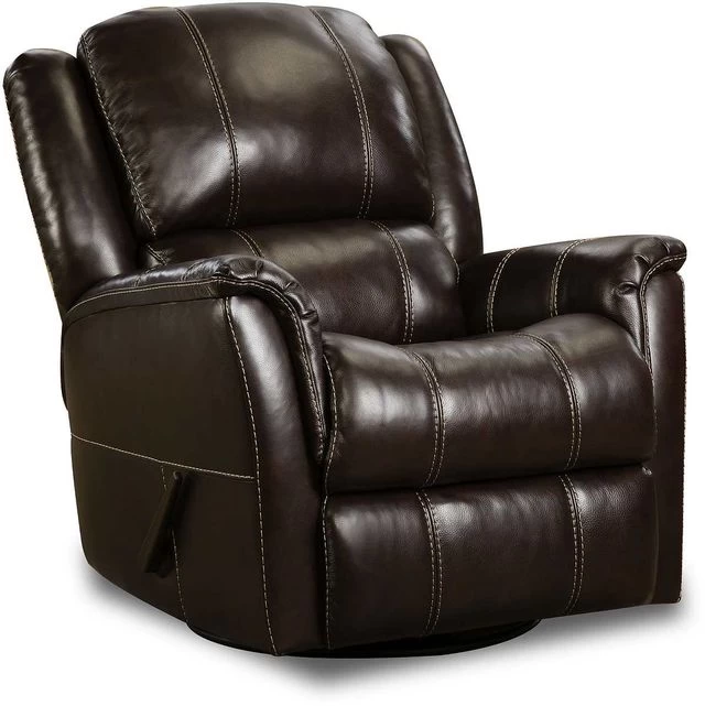 HomeStretch Mercury Walnut Swivel Glider Recliner