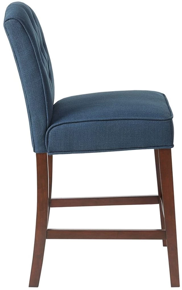 Olliix By Madison Park Navy Marian Tufted Counter Stool - Image 3