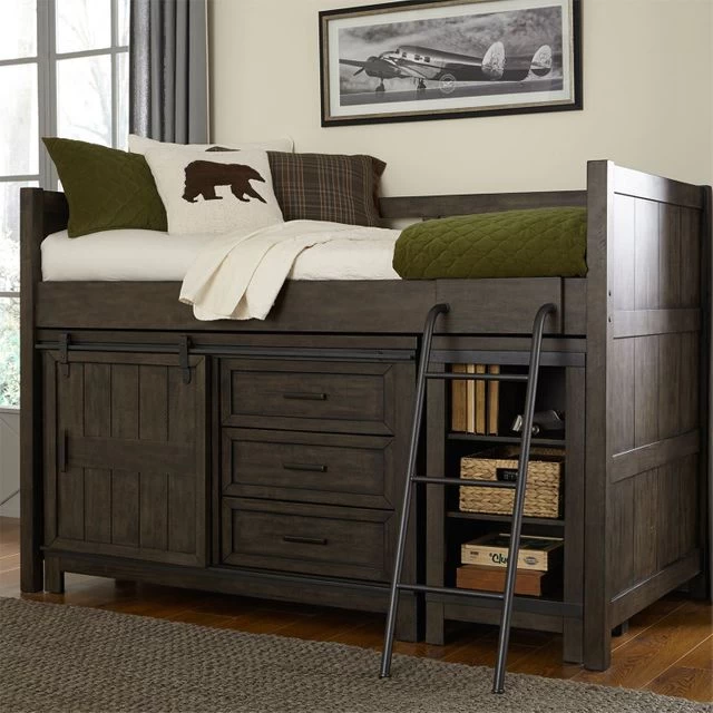 Liberty Thornwood Hills Rock Beaten Gray Twin Loft Bed - Image 2