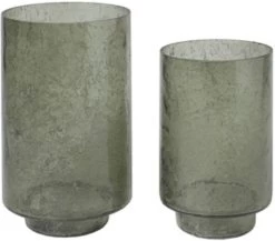 Signature Design By Ashley® Clarkton 2-Piece Green Candle Holder Set