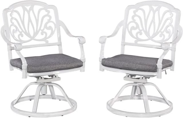 Homestyles® Capri White Swivel Chair With Cushion