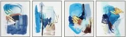 Crestview Collection Color Squad 4-Piece Blue Wall Art Set