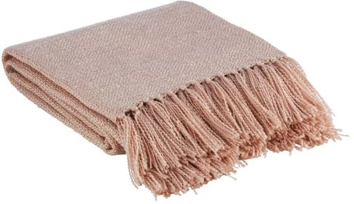 Surya Tilda Blush 50"x60" Throw Blanket - Image 2