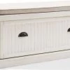 Crosley Furniture® Seaside Distressed White Entryway Bench