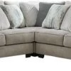 Benchcraft® Ardsley 3-Piece Pewter Loveseat Sectional