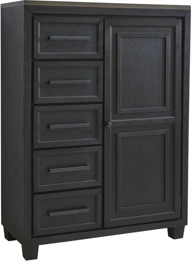 Signature Design By Ashley® Foyland Black/Brown Door Chest