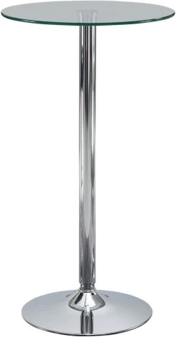 Coaster® Chrome Glass Top Round Bar Table