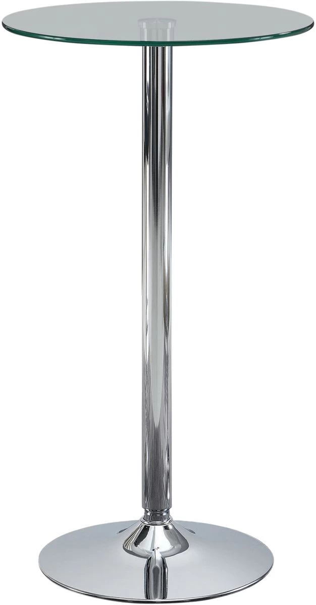 Coaster® Chrome Glass Top Round Bar Table