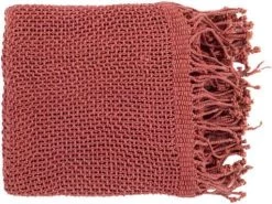 Surya Tibey Rose 50"x70" Throw Blanket