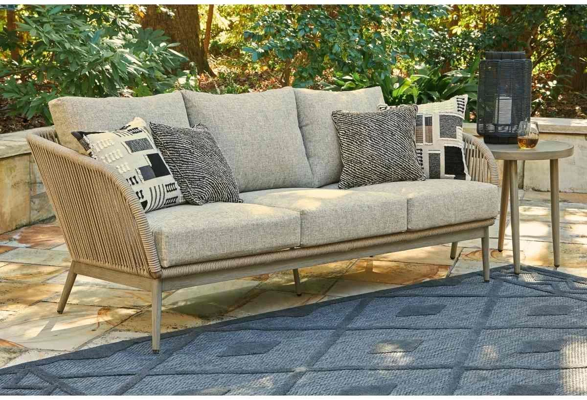 Signature Design By Ashley® Swiss Valley Beige Outdoor Sofa With Cushion - Image 5